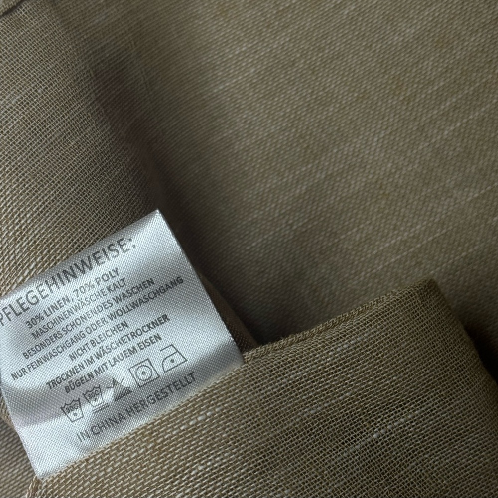 Linen Curtains 84 Inch Length 2 Panels Set - Semi Sheer Taffy Color 52”W x 84”L - Picture 6 of 7
